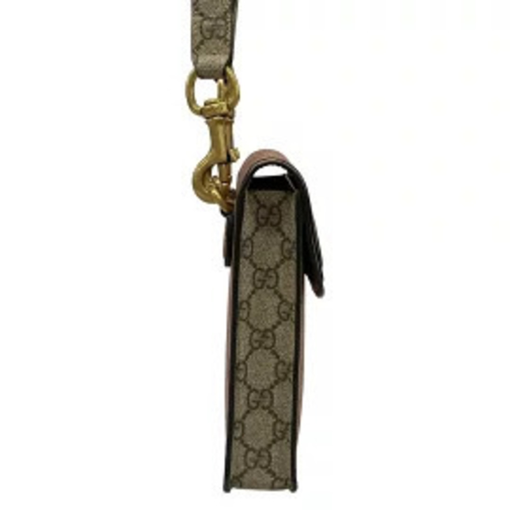 Gucci GG Plus Supreme Interlocking GG Shoulder Bag Detachable Strap Web Stripe